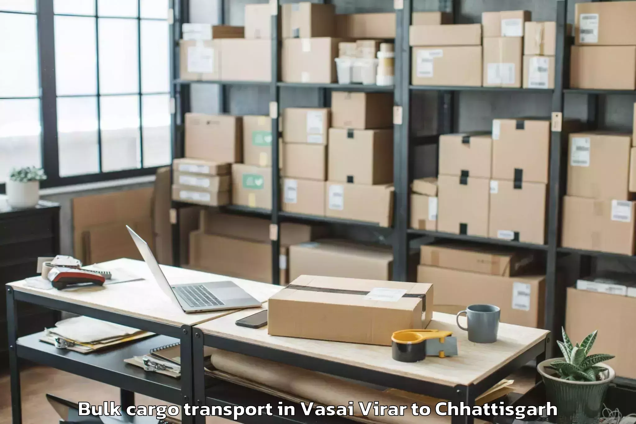 Book Vasai Virar to Katghora Bulk Cargo Transport Online